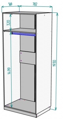 Шкаф двухдверный Arvid H235 (ЯАС) в Вологде - изображение 1