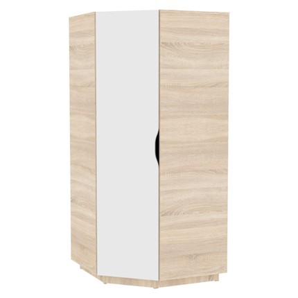 Шкаф распашной Аврора (H34) 1872х854х854, Дуб сонома светлый-Белый в Вологде - изображение