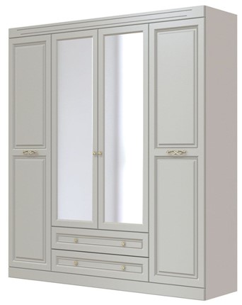 Шкаф четырехдверный Олимп ШР-4 (Фисташковый) 2 зеркала в Вологде - изображение