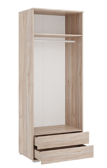 Шкаф двухдверный с ящиками Лайк 55.01, дуб мария/изумруд в Вологде - изображение 2