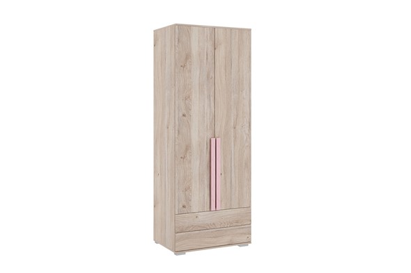 Шкаф двухдверный с ящиками Лайк 55.01, дуб мария/роуз в Вологде - изображение