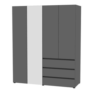 Шкаф 4-х дверный Erik H332_M (Графит) в Вологде - предосмотр