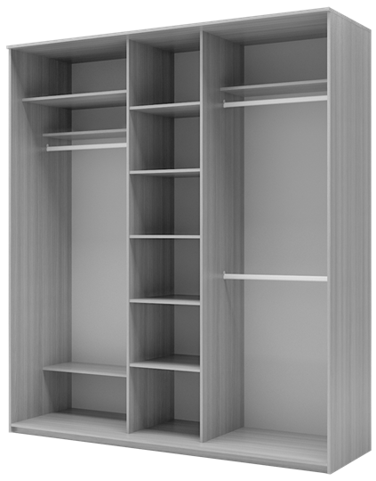Шкаф 3-х дверный ХИТ 24-18-666 с пескоструйным рисунком Горизонтальные полосы №27, Графит в Вологде - изображение 1