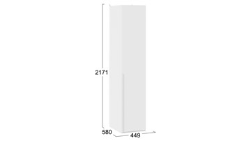 Шкаф для белья Порто (580) СМ-393.07.001 (Белый жемчуг/Белый софт) в Вологде - предосмотр 3
