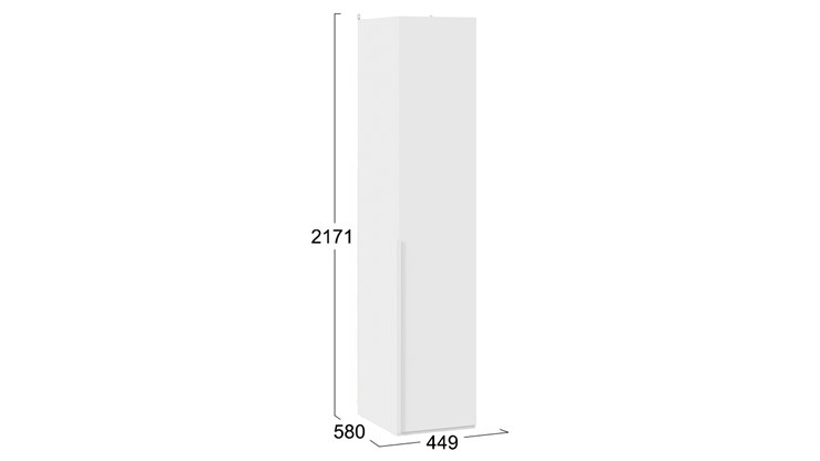 Шкаф для белья Порто (580) СМ-393.07.001 (Белый жемчуг/Белый софт) в Вологде - изображение 3
