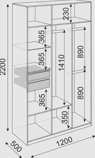 Распашной шкаф Глэдис М23 (Шимо светлый/Белый текстурный) в Вологде - изображение 2