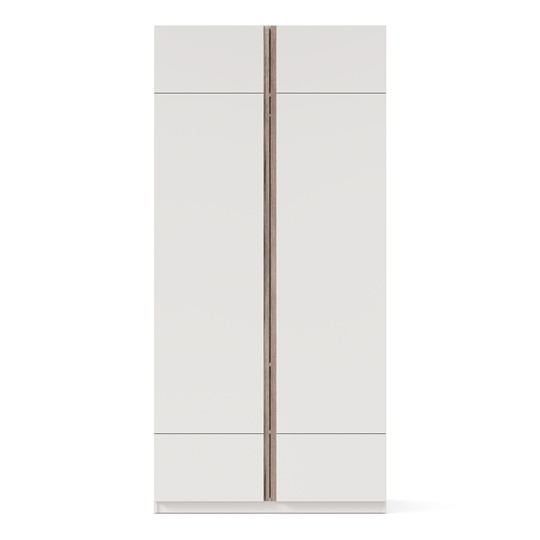 Шкаф 2-створчатый Лайт ЛД 412.090.000, Белый в Вологде - изображение 3