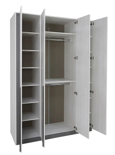 4-створчатый шкаф Винтер-4, винтерберг/темно-серый в Вологде - изображение 3