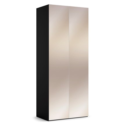 Шкаф с зеркальными фасадами Марсель 900 (черный) в Вологде - изображение