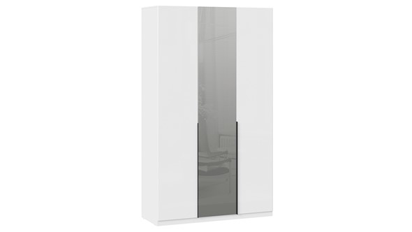 Шкаф комбинированный Тесса (Белый Жемчуг/Белый глянец) в Вологде - изображение