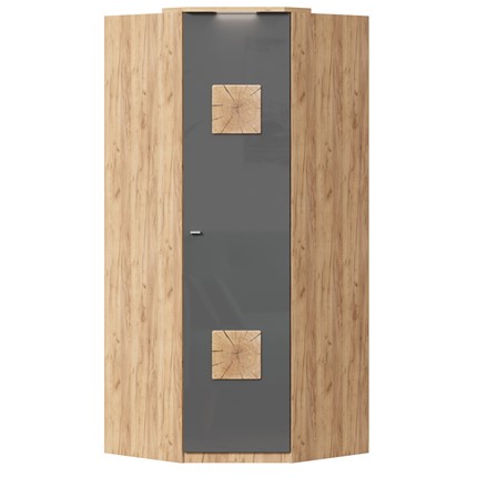 Шкаф угловой 45 с декоративной накладкой Фиджи, 659.245, антрацит в Вологде - изображение