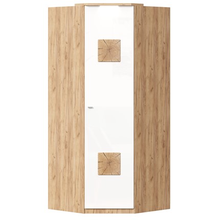 Шкаф угловой 45 с декоративной накладкой Фиджи, 659.248, белый в Вологде - изображение