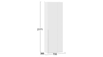 Шкаф угловой одностворчатый Порто (366) СМ-393.07.231 (Белый жемчуг/Белый софт) в Вологде - предосмотр 3