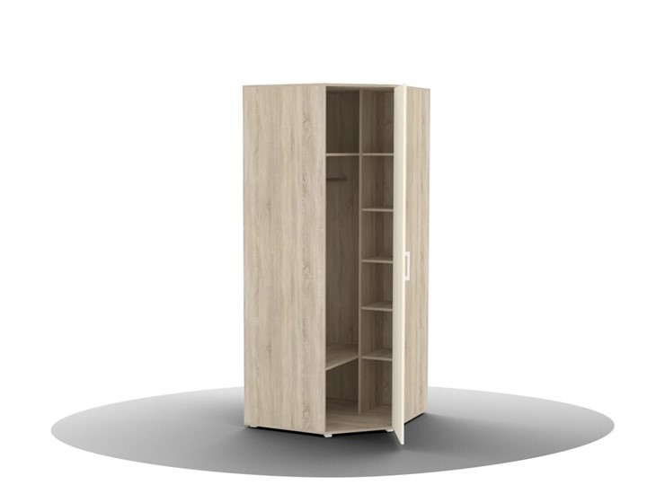 Распашной угловой шкаф Silvia, ШУ (г), цвет фасада слоновая кость в Вологде - изображение 1