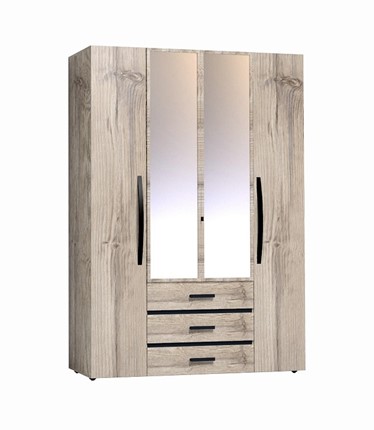 Шкаф для одежды Nature 555, Гаскон Пайн-Черный в Вологде - изображение