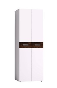 Шкаф для одежды Норвуд 54 фасад стандарт + стандарт, Белый-Орех шоколадный в Вологде - предосмотр