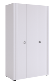 3-створчатый шкаф Ева 105.01 (белое дерево/белый матовый) в Вологде - предосмотр