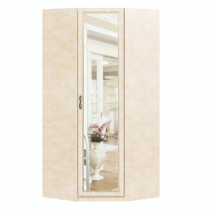 Угловой распашной шкаф Александрия с зеркалом ЛД 625.062, Рустика/Кожа Ленто в Вологде