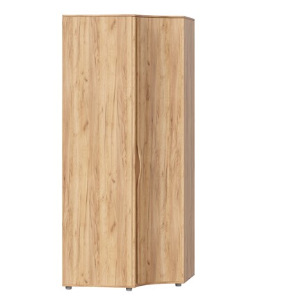 Распашной шкаф с гнутой дверью Марта-2 Дуб золотой/Дуб Тортуга ЛД 406.050 в Вологде - изображение