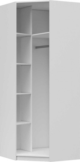Распашной угловой шкаф Вива Белый глянец / Платина в Вологде - изображение 1