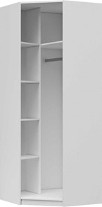 Распашной шкаф угловой Вива с зеркалом, Белый глянец / Платина в Вологде - предосмотр 1