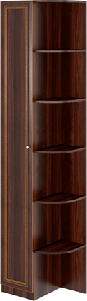 Угловой шкаф-стеллаж Беатрис М13 левый (Орех Гепланкт) в Вологде - изображение