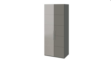 Шкаф Наоми с 1 зеркальной левой дверью, цвет Фон серый, Джут СМ-208.07.04 L в Вологде