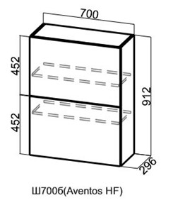 Барный кухонный шкаф Модерн Ш700б/912 (Aventos HF) в Вологде - предосмотр