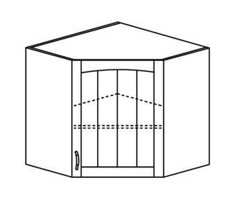 Кухонный шкаф Кантри настенный угловой 718*600*600 мм без стекла в Вологде - предосмотр