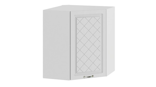 Навесной угловой шкаф Бьянка 1В6У (Белый/Дуб белый) в Вологде - изображение
