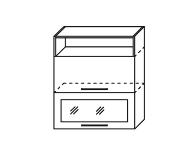Шкаф на кухню Мыло, настенный с 2 откидными дверями и нишей 918*600*320, Ш2ОН 600 в Вологде - изображение
