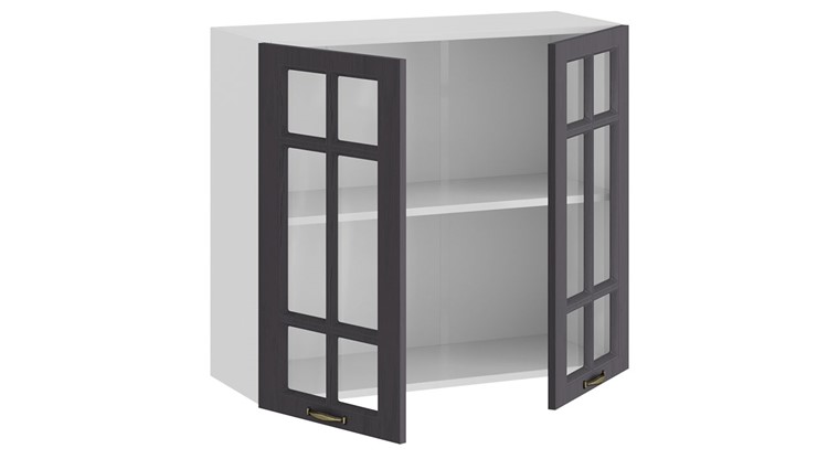 Кухонный навесной шкаф Лина 1В8С (Белый/Графит) в Вологде - изображение 1