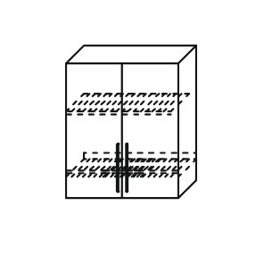 Кухонный шкаф Мыло, настенный двухдверный с сушкой 718*600*320, ШС 600 в Вологде - изображение
