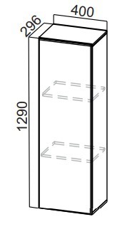 Шкаф-надстройка Стайл, ПН400(720/296), МДФ в Вологде - изображение