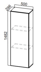 Кухонный пенал-надстройка Стайл, ПН500(912/296), МДФ в Вологде - изображение