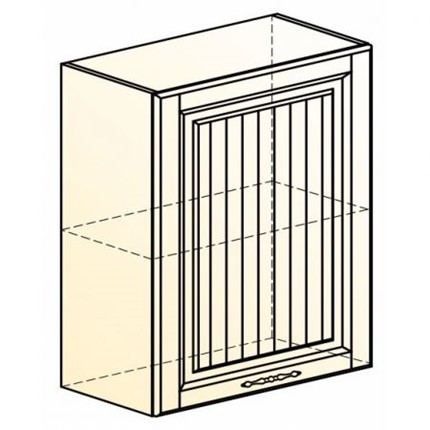 Настенный шкаф Бавария L600 H720 (1 дв. гл.) в Вологде - изображение