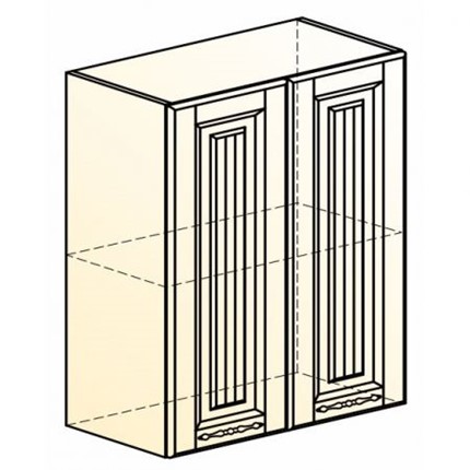 Шкаф навесной Бавария L600 H720 (2 дв. гл.) в Вологде - изображение