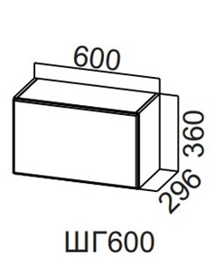 Кухонный шкаф Бостон ШГ6000/360, корпус белый, фасад МДФ белый глянец в Вологде