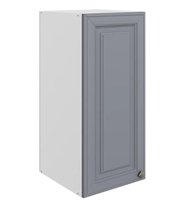 Шкаф на кухню Мишель L300 H720 (1 дв. гл.) эмаль (белый/серый) в Вологде