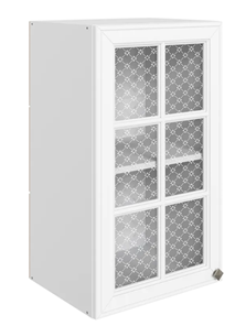 Навесной кухонный шкаф Мишель L400 H720 (1 дв. реш.) эмаль (белый/белый) в Вологде