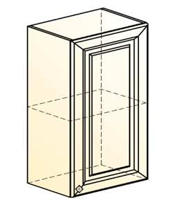 Кухонный навесной шкаф Мишель L450 H720 (1 дв. гл.) эмаль (белый/белый) в Вологде - предосмотр 1