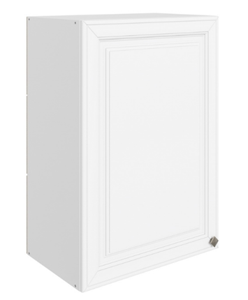 Шкаф навесной Мишель L500 H720 (1 дв. гл.) эмаль (белый/белый) в Вологде - изображение