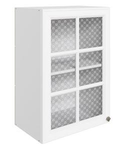 Шкаф на кухню Мишель L500 H720 (1 дв. реш.) эмаль (белый/белый) в Вологде