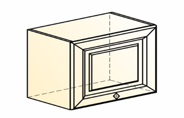 Кухонный шкаф Мишель L500 Н360 (1 дв. гл.) эмаль (белый/белый) в Вологде - предосмотр 1