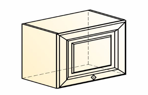Кухонный шкаф Мишель L500 Н360 (1 дв. гл.) эмаль (белый/белый) в Вологде - изображение 1