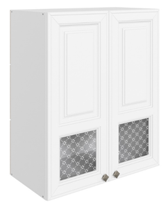 Кухонный шкаф Мишель L600 H720 (2 дв. окош.) эмаль (белый/белый) в Вологде