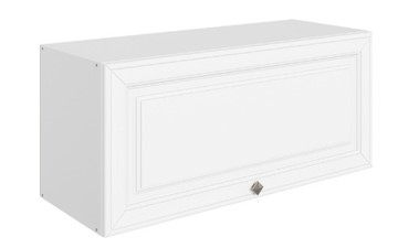 Настенный шкаф Мишель L800 Н360 (1 дв. гл.) эмаль (белый/белый) в Вологде