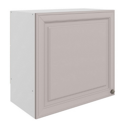 Кухонный навесной шкаф Мишель под вытяжку L600 H566 (1 дв. гл.) эмаль (белый/кофейный) в Вологде - изображение