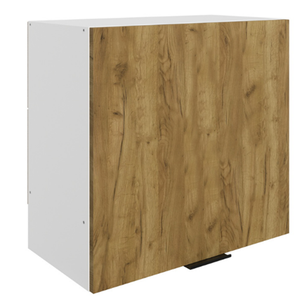 Кухонный шкаф Стоун L600 Н566 (1 дв. гл.) (белый/акация светлая) в Вологде - изображение