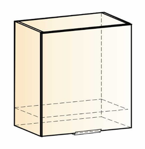 Шкаф навесной под вытяжку Стоун L600 Н566 (1 дв. гл.) (белый/полынь софттач) в Вологде - предосмотр 1